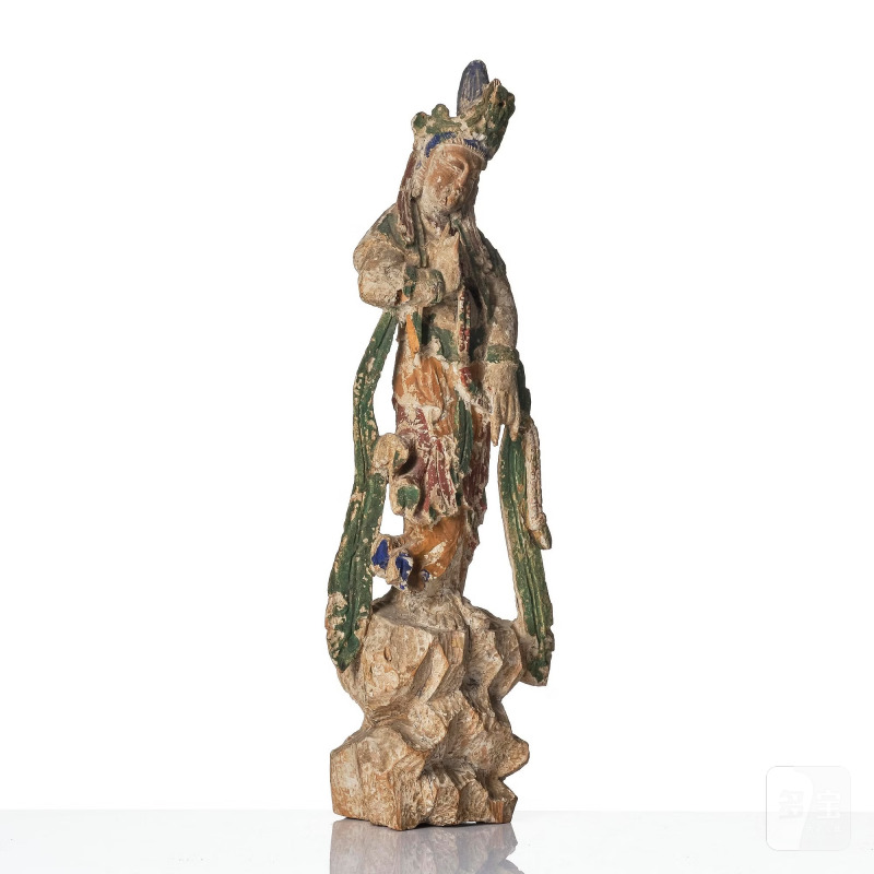 A wooden sculpture of Guanyin, - 图9